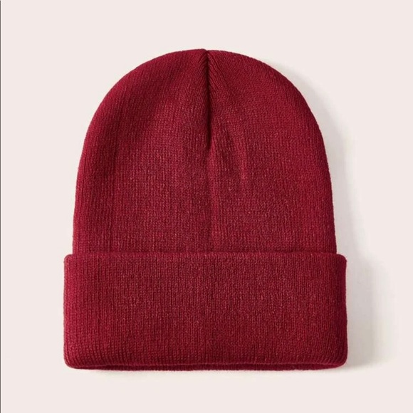 Maroon Unisex Beanie - Picture 1 of 3